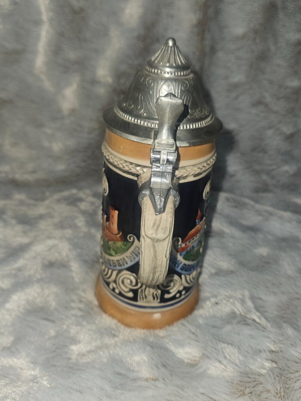 Vintage Gerz W Germany Lidded Beer Stein/ Mug German Cities Themed {#91-6} - Picture 5 of 6